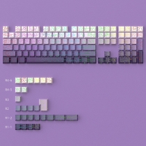 Contour Line Starry Purple 104+29 Keys PBT Doubleshot Side Legends Keycaps Set Cherry Profile for Cherry MX Keyboard